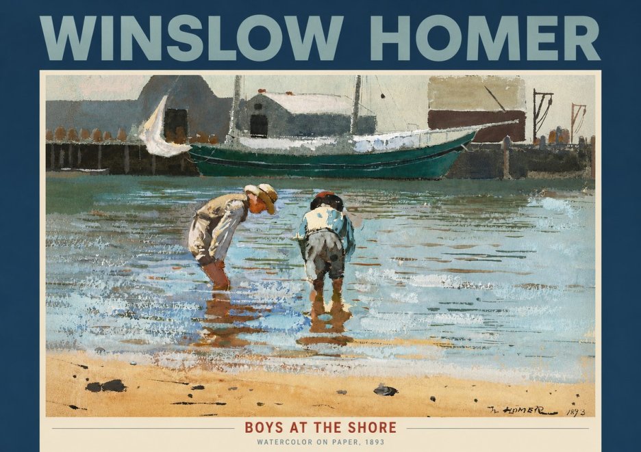 Winslow Homer Boys at the Shore No2 - Plakat