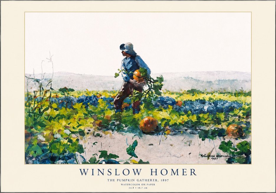 Winslow Homer The Pumpkin Gatherer, 1897 No1 - Plakat