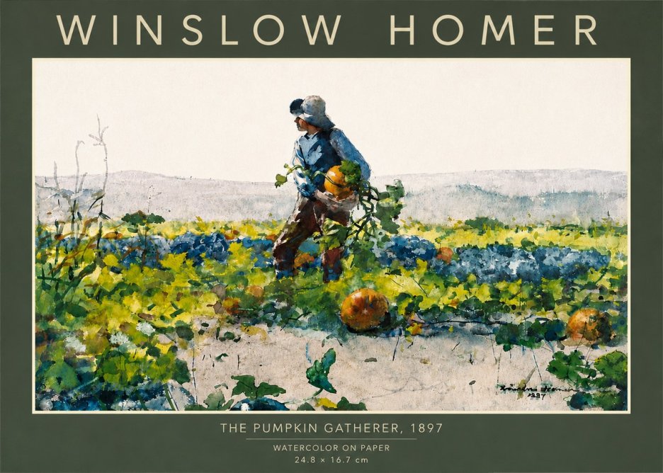 Winslow Homer The Pumpkin Gatherer, 1897 No4 - Plakat