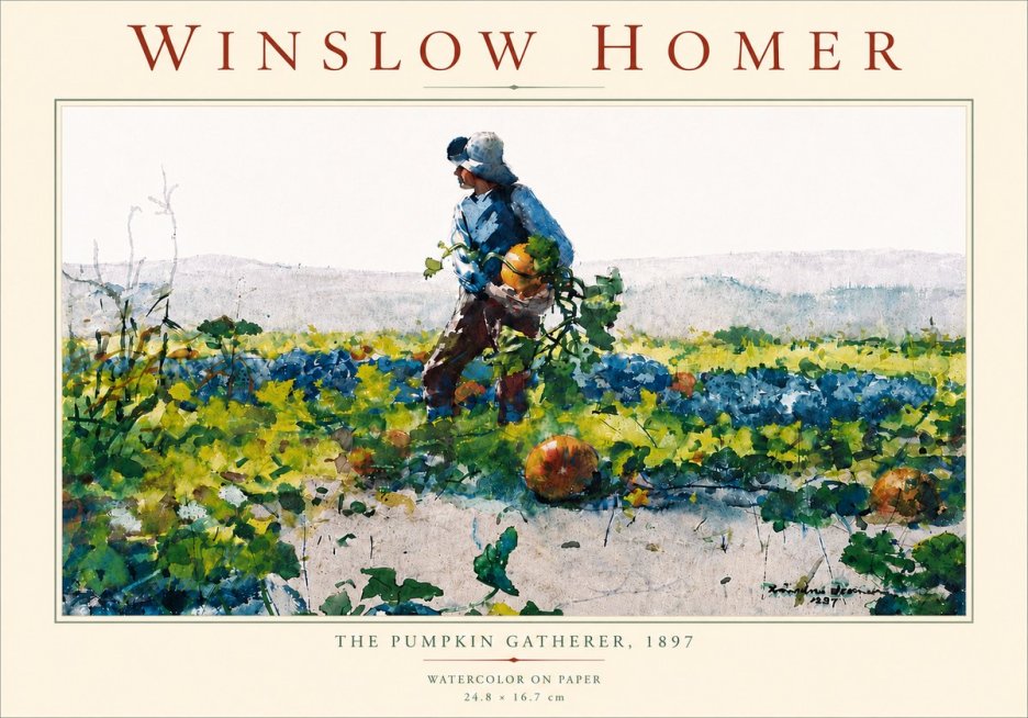 Winslow Homer The Pumpkin Gatherer, 1897 No6 - Plakat