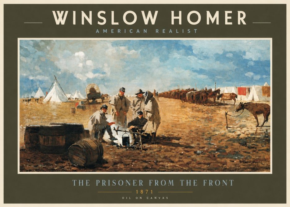 Winslow Homer The Prisoner from the Front No4 - Plakat