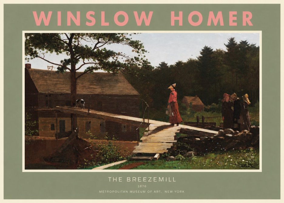 Winslow Homer The Breezemill No2 - Plakat