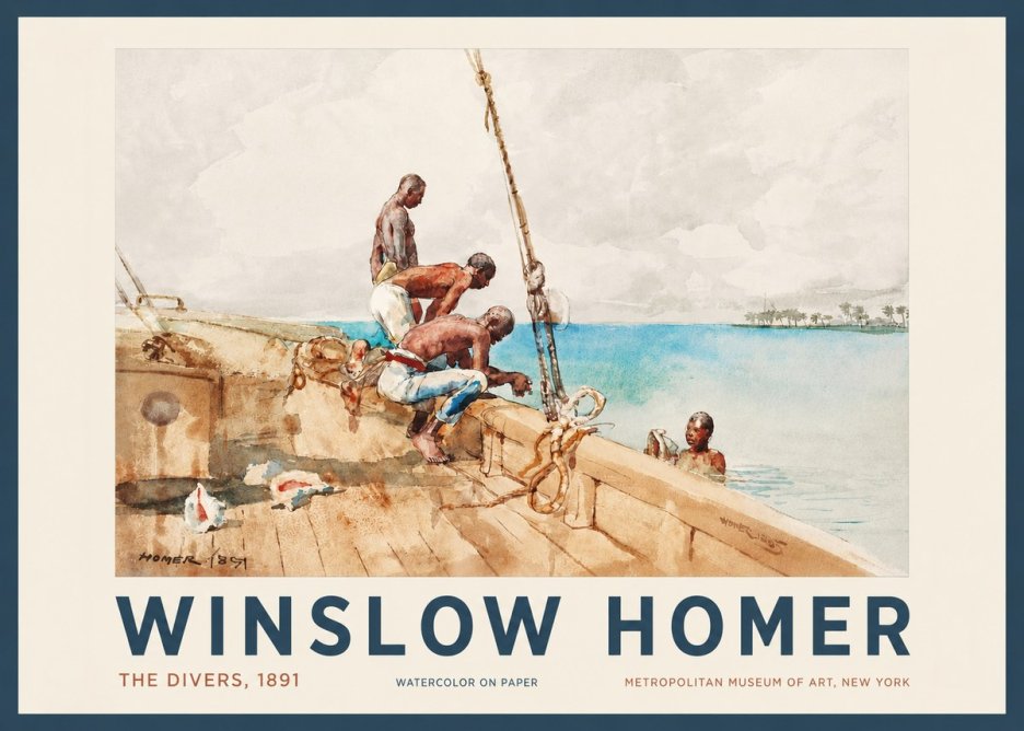 Winslow Homer The Divers (1891) No2 - Plakat