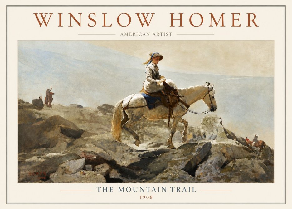Winslow Homer The Mountain Trail No3 - Plakat