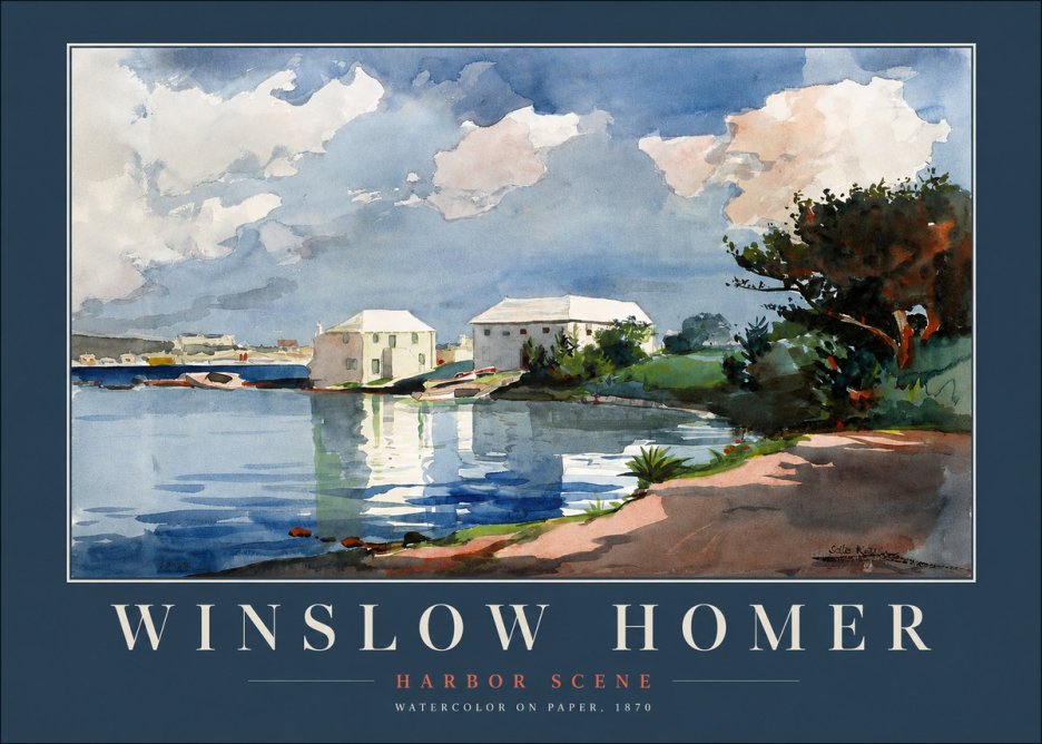 Winslow Homer Harbor Scene No2 - Plakat