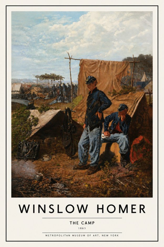 Winslow Homer The Camp No5 - Plakat