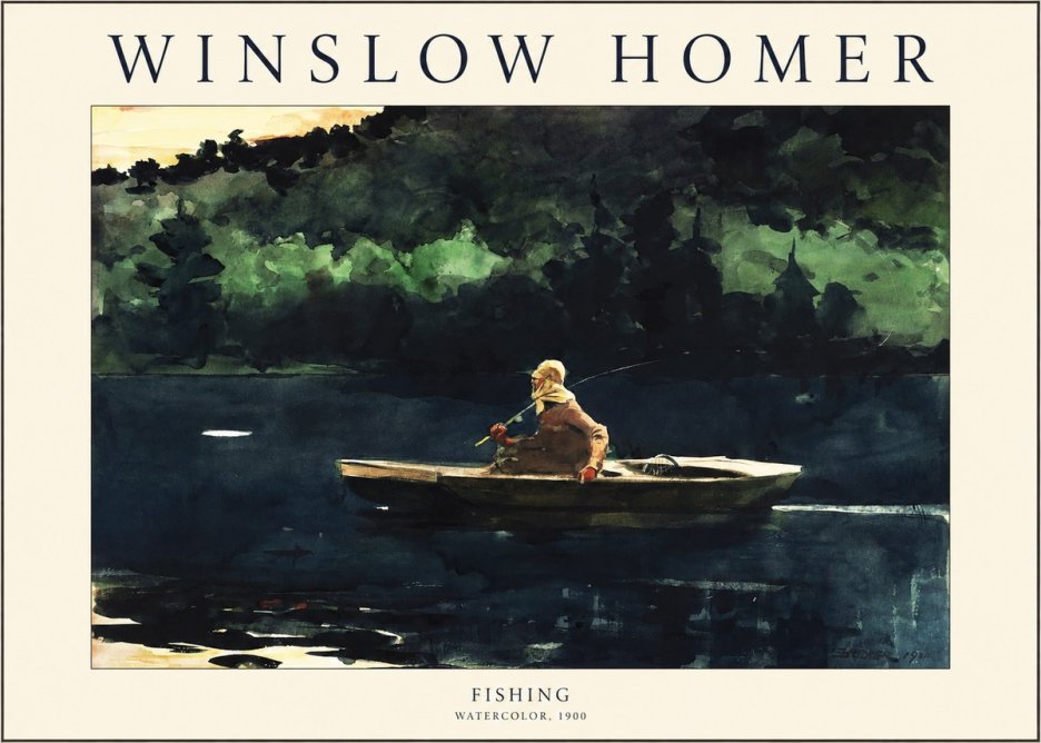 Winslow Homer Fishing No1 - Plakat