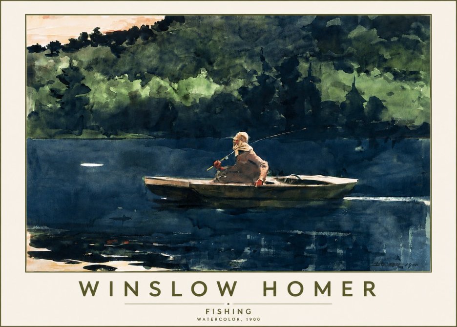 Winslow Homer Fishing No5 - Plakat