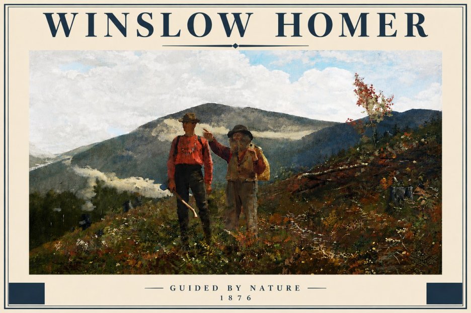 Winslow Homer The Two Guides No5 - Plakat