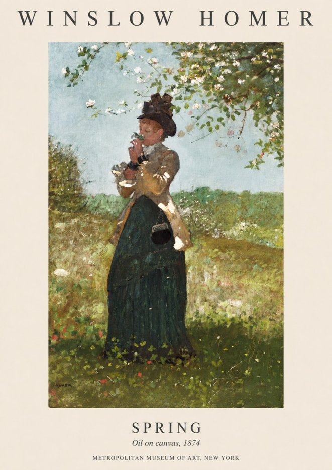 Winslow Homer Spring No1 - Plakat