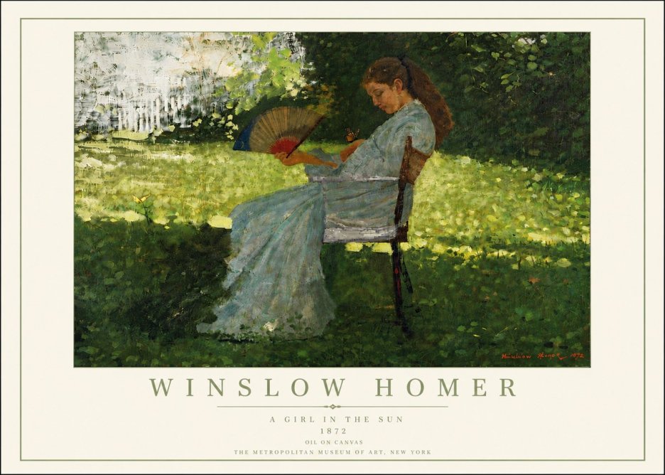 Winslow Homer A Girl in the Sun No5 - Plakat