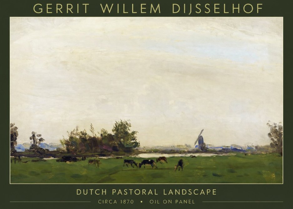 Gerrit Willem Dijsselhof Dutch Pastoral Landscape No2 - Plakat