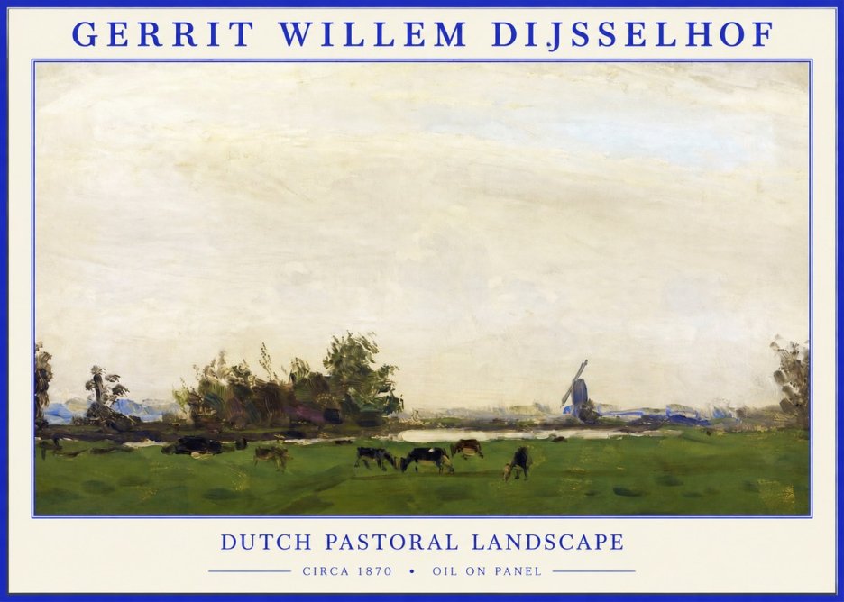 Gerrit Willem Dijsselhof Dutch Pastoral Landscape No3 - Plakat