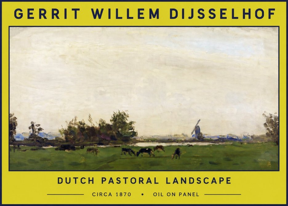 Gerrit Willem Dijsselhof Dutch Pastoral Landscape No5 - Plakat