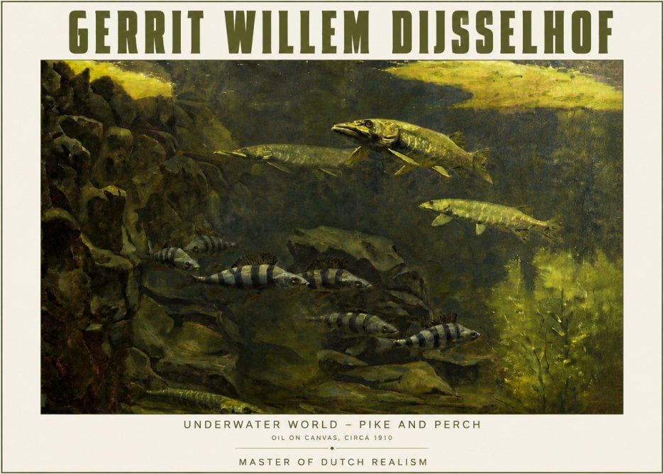 Gerrit Willem Dijsselhof Underwater Life No5 - Plakat