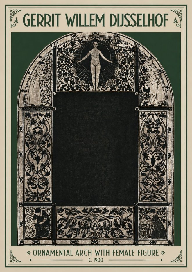 Gerrit Willem Dijsselhof Ornamental Composition - Design for a Printed Panel No4 - Plakat