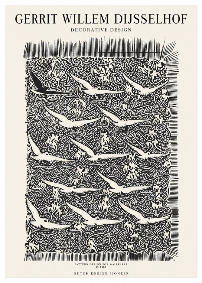 Gerrit Willem Dijsselhof Decorative Design No1 - Plakat