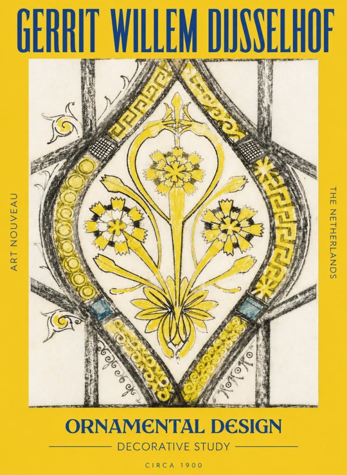 Gerrit Willem Dijsselhof Ornamental Design No6 - Plakat