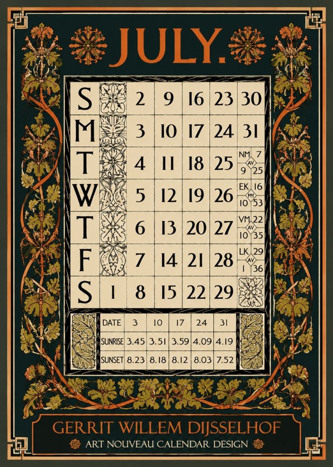 Gerrit Willem Dijsselhof July. No5 - Plakat