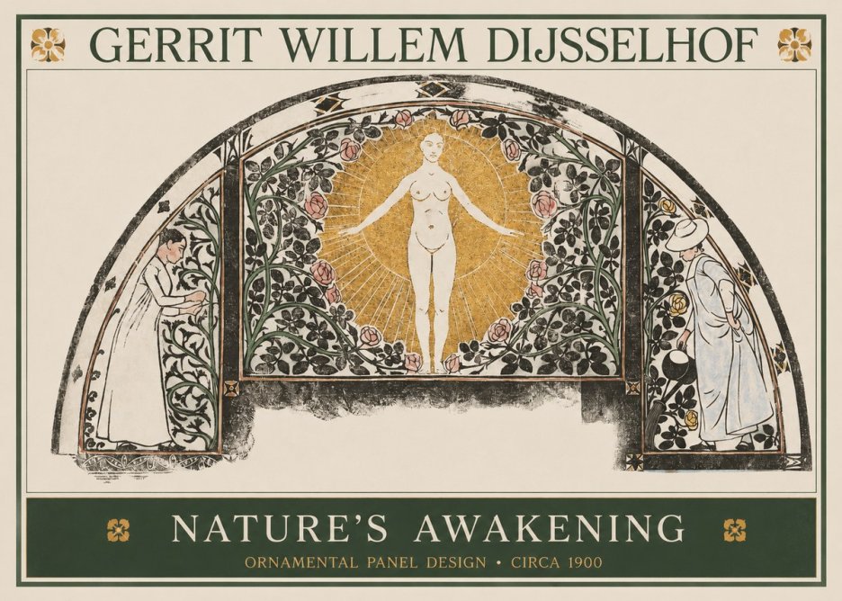 Gerrit Willem Dijsselhof Nature's Awakening No1 - Plakat