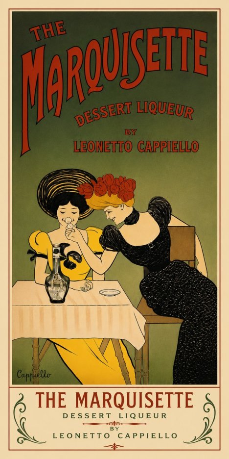 Leonetto Cappiello The Marquisette Dessert Liqueur No6 - Plakat