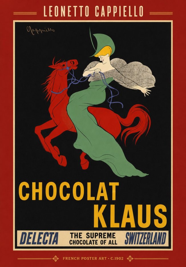 Leonetto Cappiello Chocolat Klaus No2 - Plakat