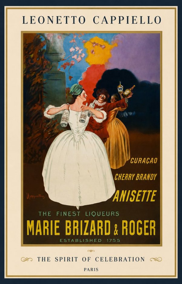 Leonetto Cappiello Marie Brizard & Roger - the Finest Liqueurs No1 - Plakat