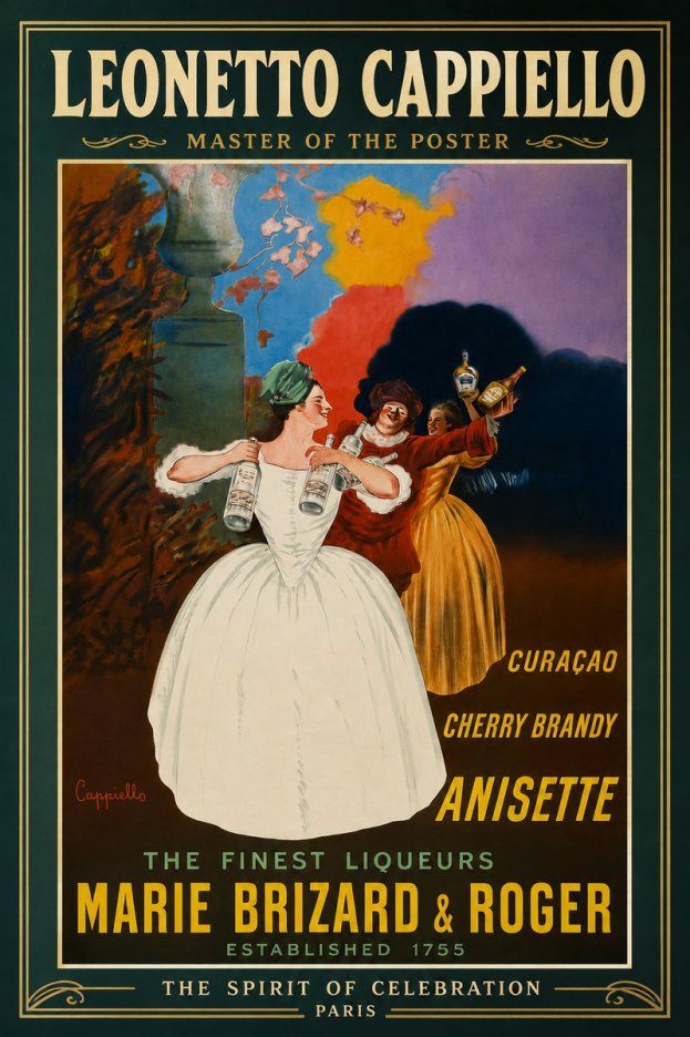 Leonetto Cappiello Marie Brizard & Roger - the Finest Liqueurs No4 - Plakat