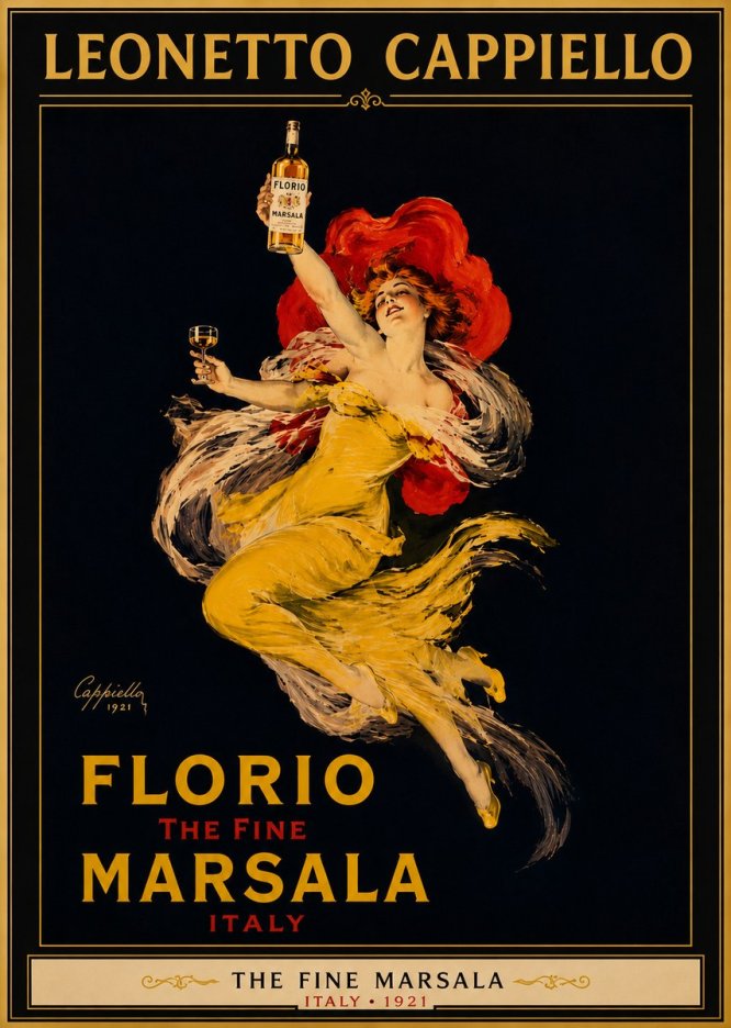 Leonetto Cappiello Florio the Fine Marsala No4 - Plakat