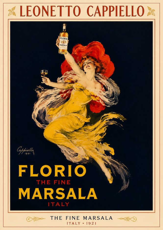 Leonetto Cappiello Florio the Fine Marsala No6 - Plakat