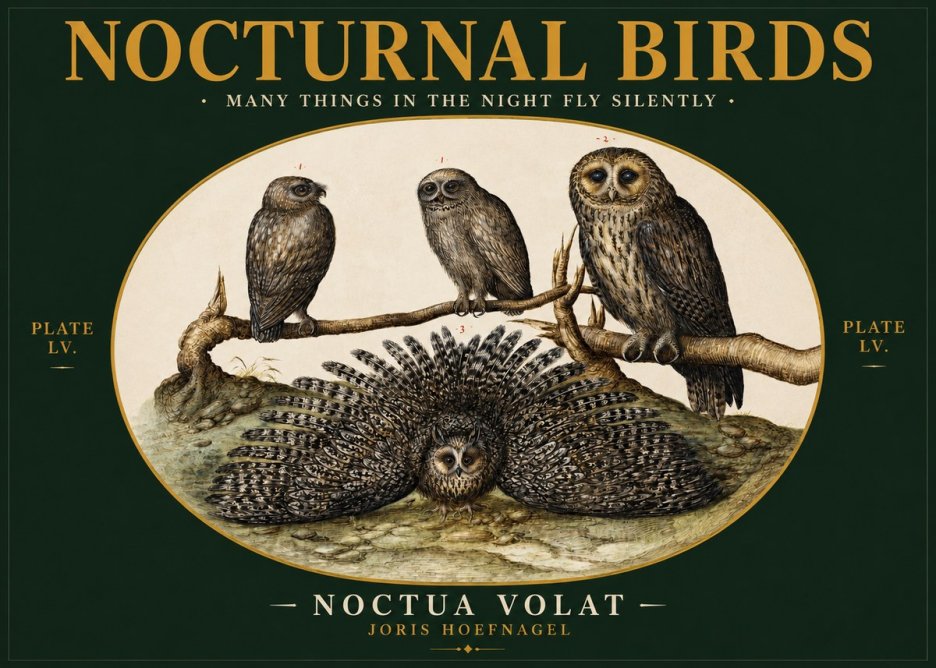 Joris Hoefnagel Noctva Volat No3 - Plakat