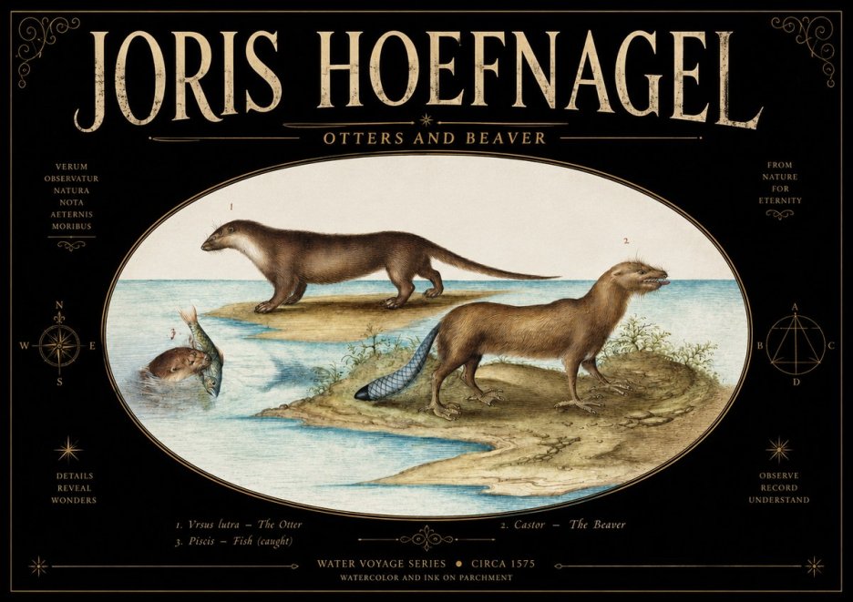 Joris Hoefnagel The Four-footed Creatures No5 - Plakat