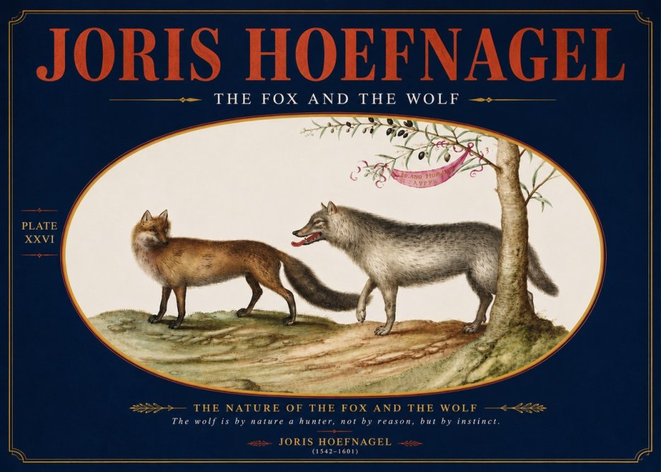 Joris Hoefnagel The Fox and the Wolf No4 - Plakat