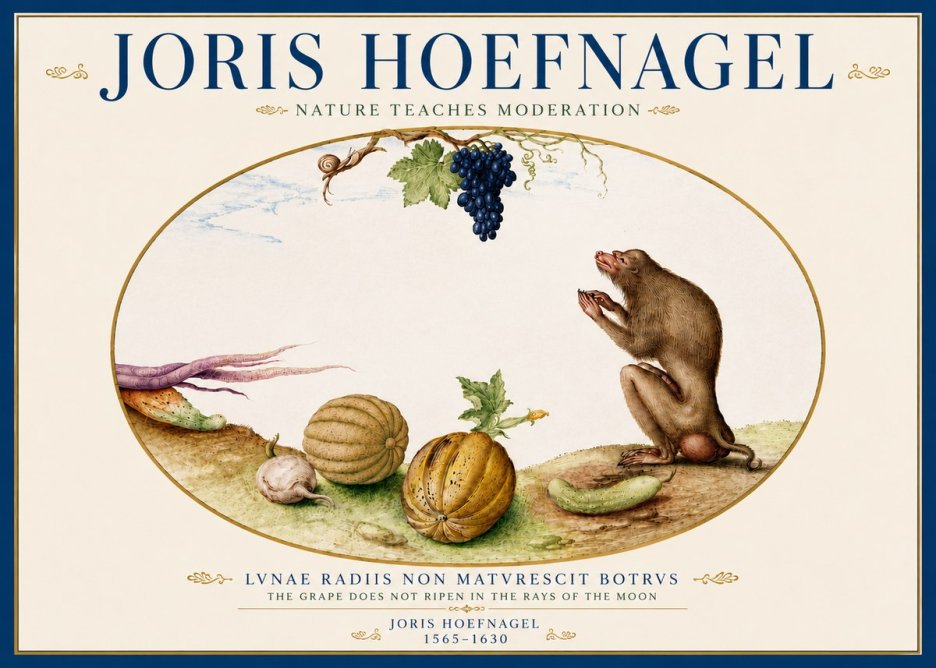 Joris Hoefnagel Nature Teaches Moderation No5 - Plakat
