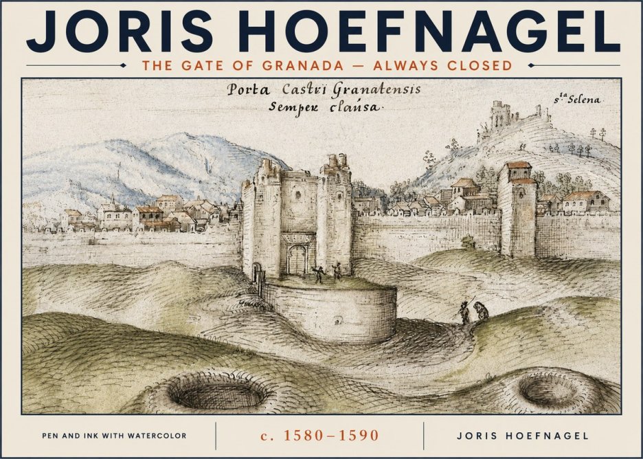 Joris Hoefnagel The Gate of Granada - Always Closed No4 - Plakat