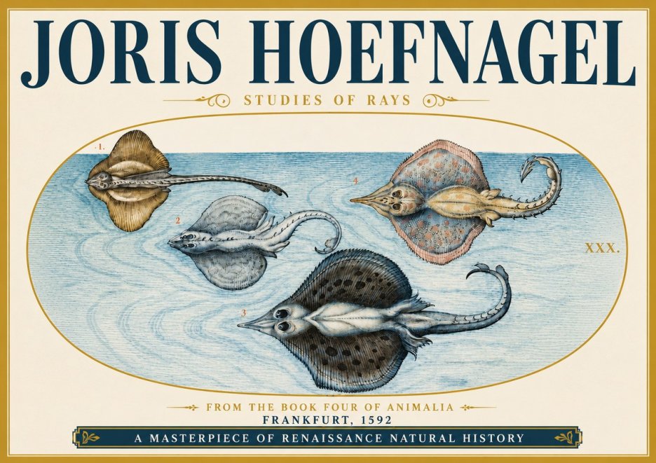 Joris Hoefnagel Rays and Skates No5 - Plakat