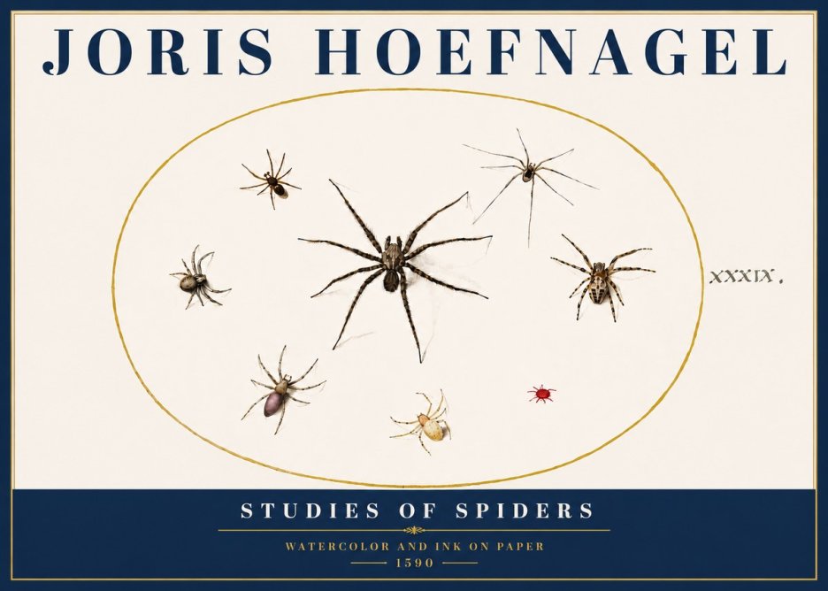 Joris Hoefnagel Studies of Spiders II No5 - Plakat