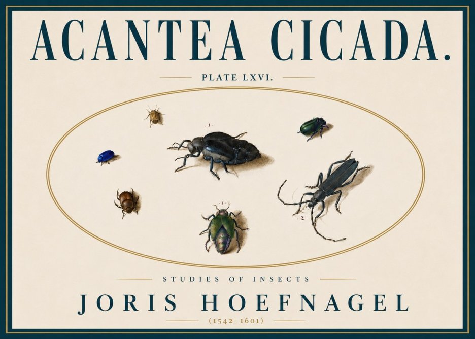 Joris Hoefnagel Acanthia Cicada No6 - Plakat