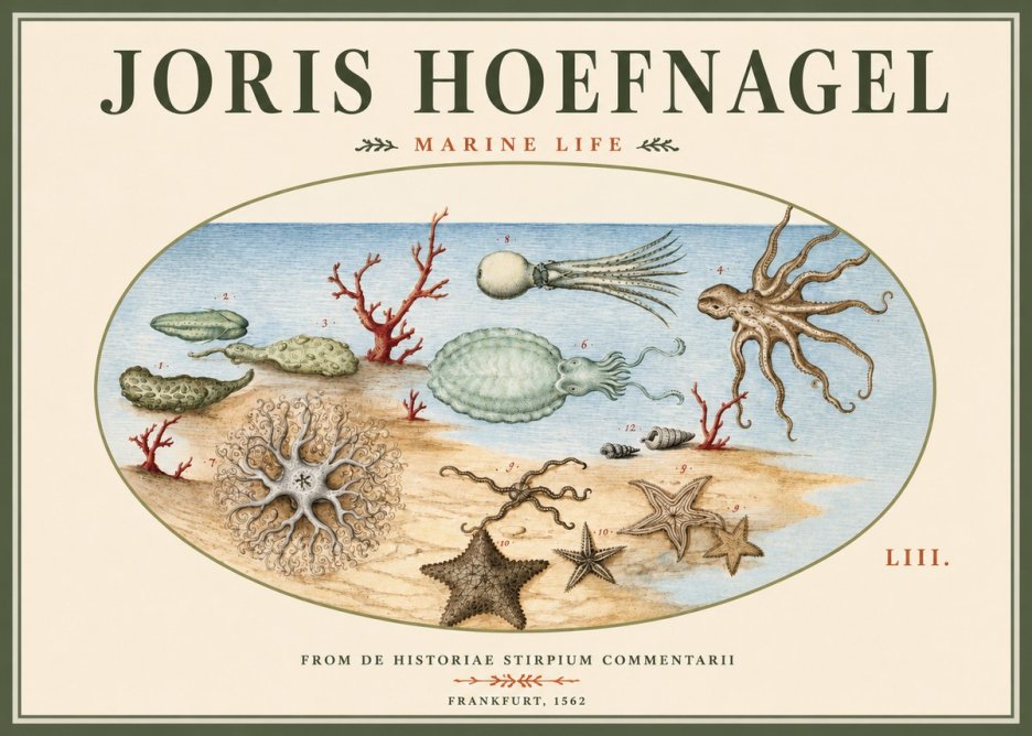Joris Hoefnagel Marine Life No3 - Plakat