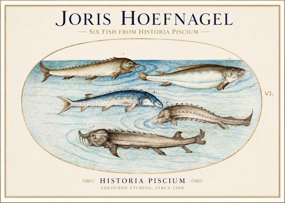Joris Hoefnagel Fishes of Northern Waters No2 - Plakat