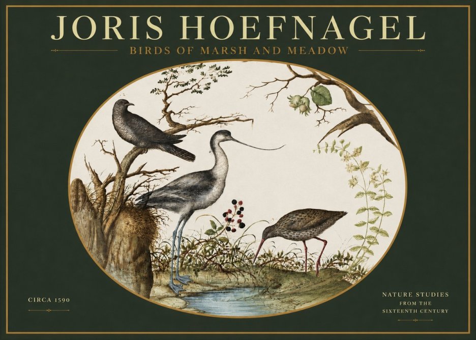 Joris Hoefnagel Birds of Marsh and Meadow No2 - Plakat