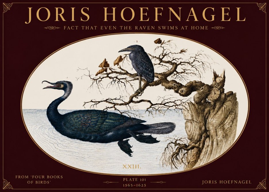Joris Hoefnagel Fact That Even the Raven Swims at Home No5 - Plakat