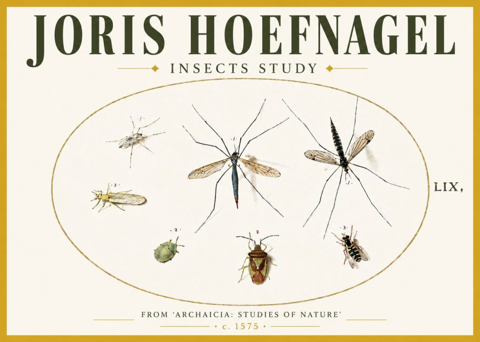 Joris Hoefnagel Insects Study I No5 - Plakat