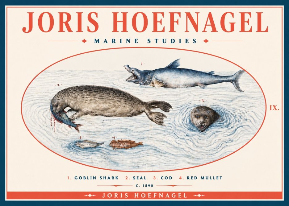 Joris Hoefnagel Marine Studies No4 - Plakat
