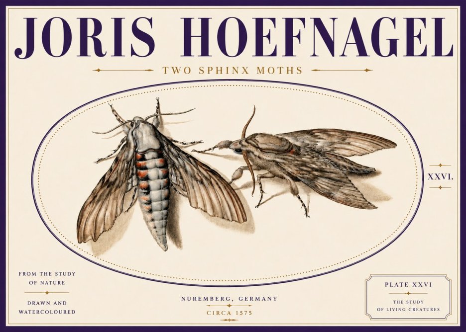 Joris Hoefnagel Two Sphinx Moths No5 - Plakat