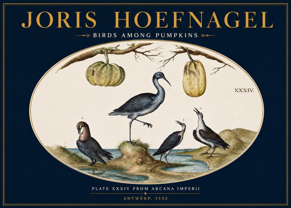 Joris Hoefnagel Birds and Fruits No5 - Plakat