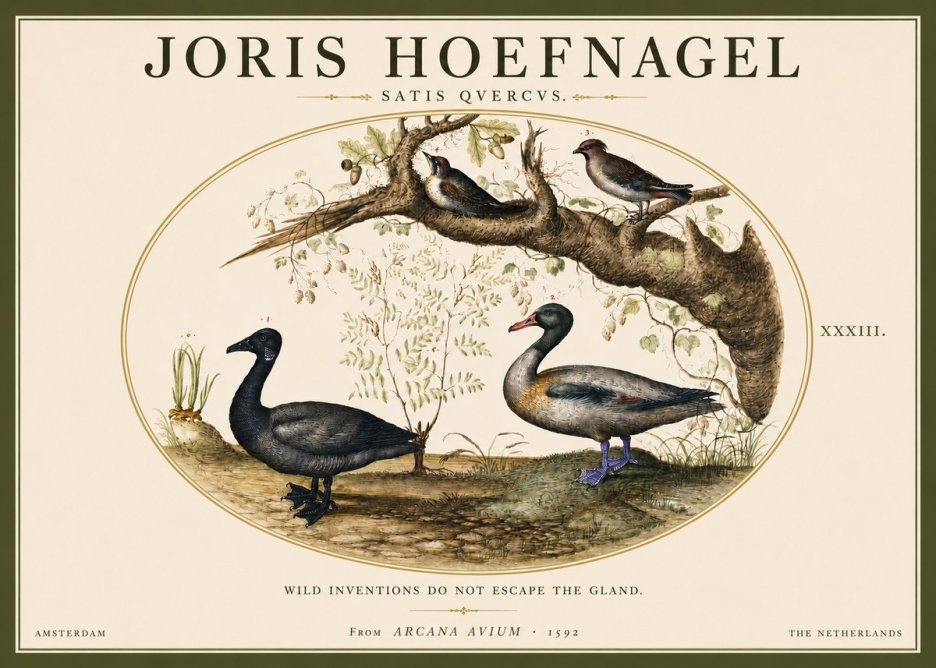 Joris Hoefnagel Satis Quercus. Birds of the Marsh No5 - Plakat