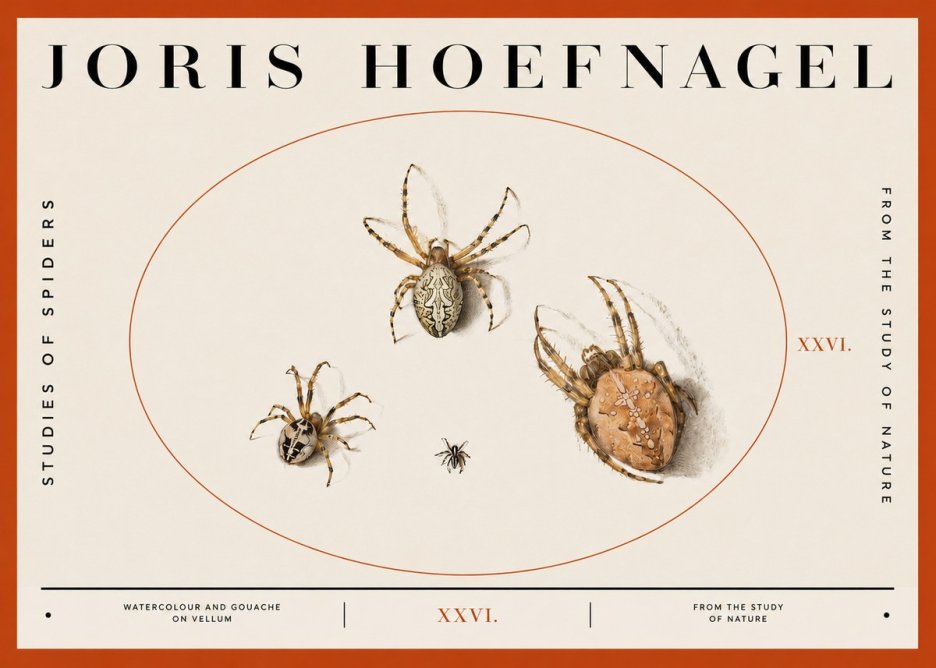 Joris Hoefnagel Studies of Spiders III No2 - Plakat