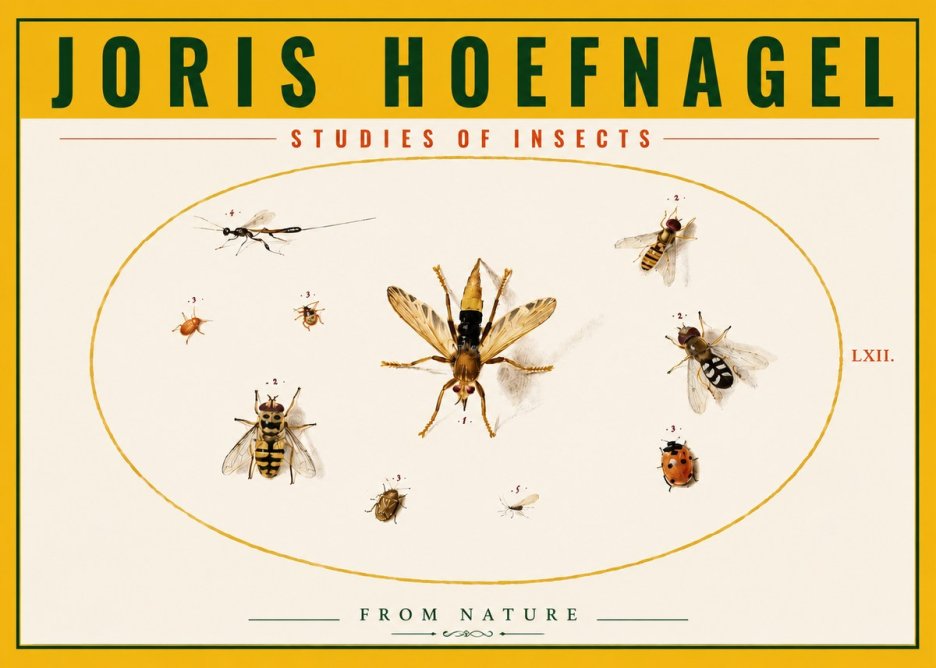 Joris Hoefnagel Studies of Insects IV No5 - Plakat