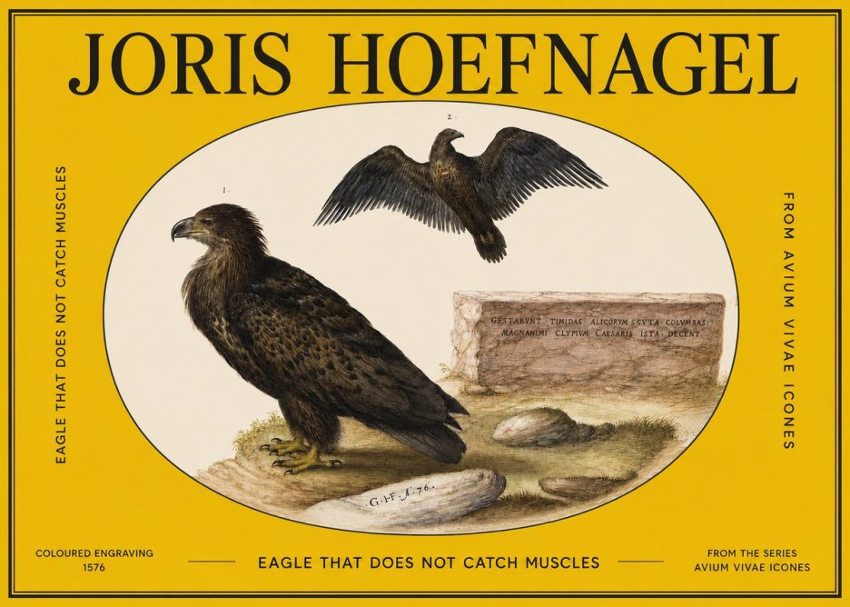 Joris Hoefnagel Eagle That Does Not Catch Muscles No2 - Plakat